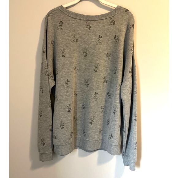 Disney Mickey Mouse Crewneck Sweatshirt in Grey Unisex zs. XL - Picture 3 of 4